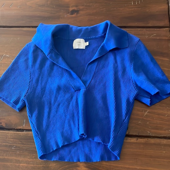 Men'S 5 Button Canary 100% Linen Short Sleeve Royal Blue Two Piece Casual Two Piece Mens Walking Outfit For Sale Pant Sets Dress Suits For Men - Mens Linen Suit main image 0